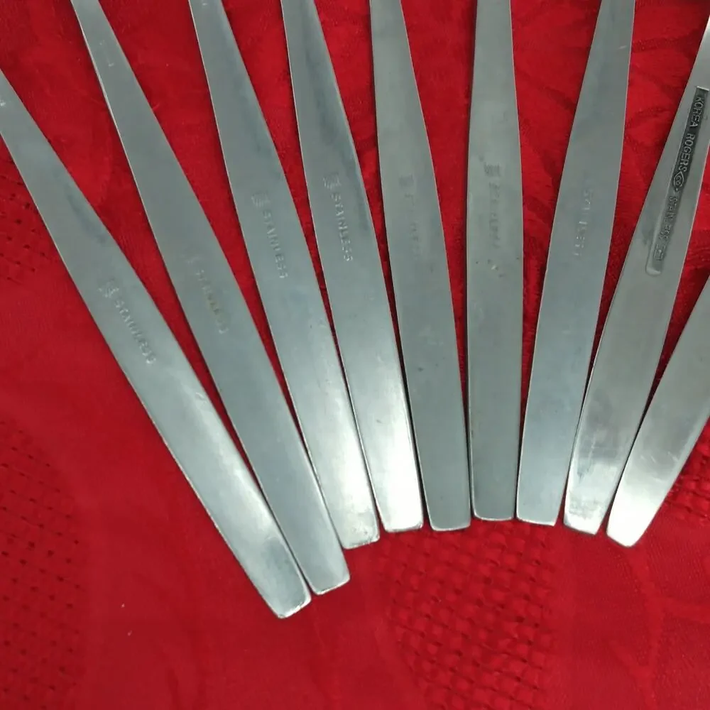 9X Forks La Spana Stanley Roberts Stainless MCM Dinner Salad Flatware
